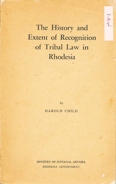 Rhodesia Government Abantu Archives